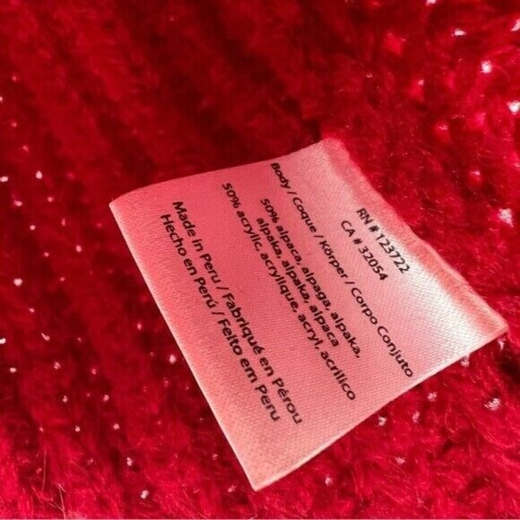 Xirena Apres Ski Striped Rainbow Alpaca Blend Oversized Size XS - Picture 8 of 9